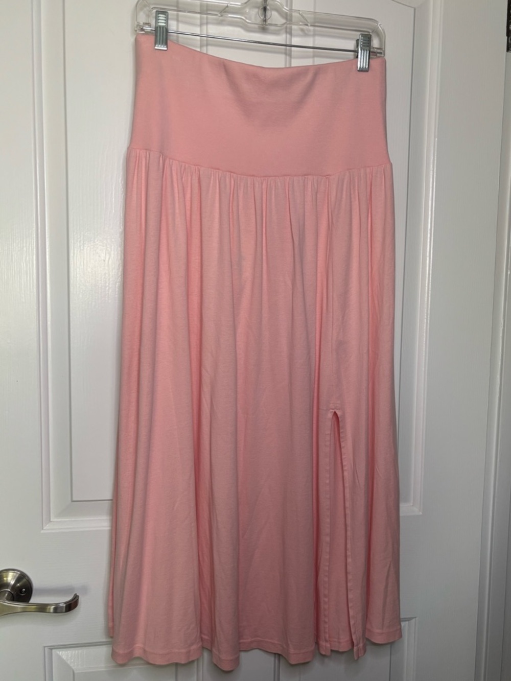 NWT GRP1 Women's Coral Pink Maxi Skirt with Side Slit size S